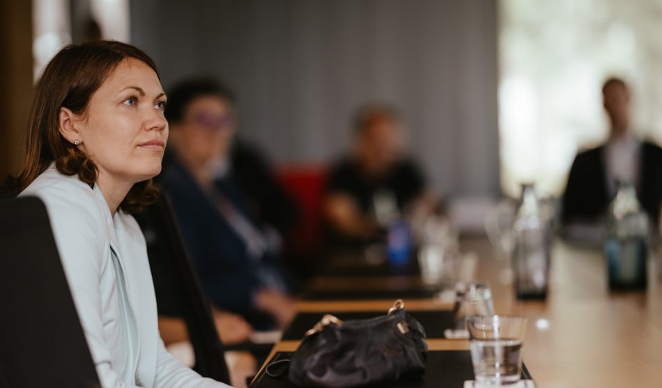 Puheenjohtaja Kaarina Vuori. Kuva: Juha Hautakangas